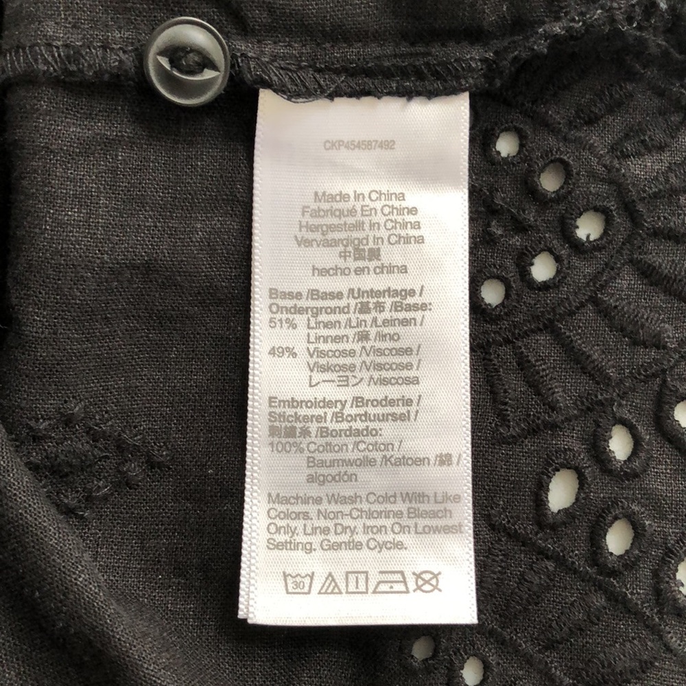 SOLD - Madewell Eyelet Ruffle Strap Button-Up Tank Top - Picture 7 of 7